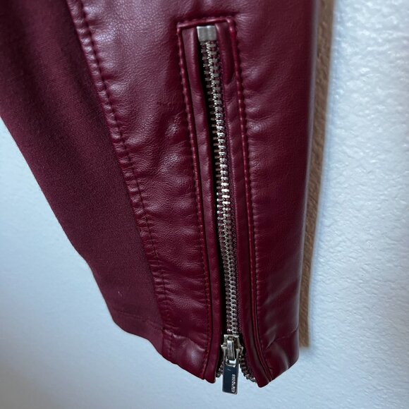 Burgundy Vegan Leather Jacket - Size M - Never worn - Picture 8 of 9